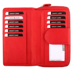  Výber červenej dámskej koženej peňaženky