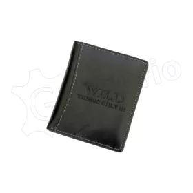    Wild Things Only 5505 čierna pánska kožená peňaženka 8 x 10,5 x 2 cm