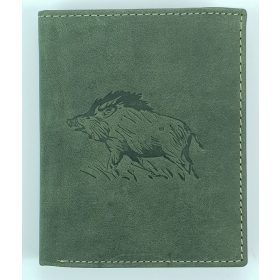    Pánska kožená peňaženka Giorgio Carelli hunter s motívom diviaka, RFID ochrana