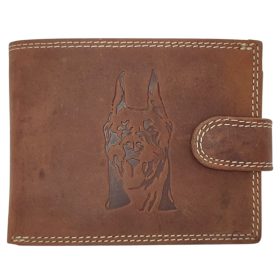    Kožená peňaženka Giorgio Carelli s motívom psíka Dobermanna, RFID ochrana