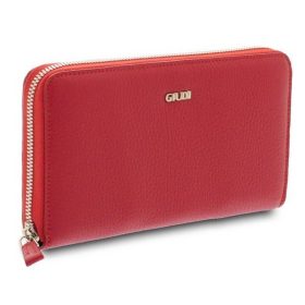  Červená kožená peňaženka Giudi, dámska