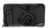  Exkluzívna čierna ručne šitá lakovaná ružová kožená peňaženka Giudi pre ženy