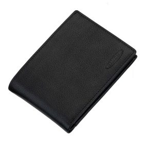    Vybraná pánska čierna kožená peňaženka bez overalového remienka