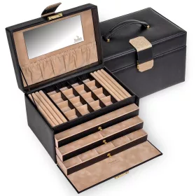    Sacher: Lena, mahagónovo-krémový držiak na šperky, šperkovnica