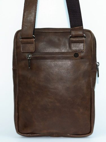  Kožená bočná kabelka Monarchy, taška cez rameno, hnedá farba