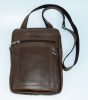  Kožená bočná kabelka Monarchy, taška cez rameno, hnedá farba