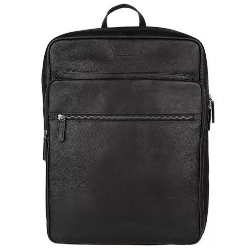  Starožitný kožený batoh Burkely Avery Black s držiakom na notebook 15,6"