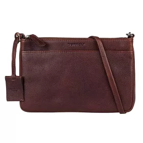    Burkely Antique Avery hnedá kožená dámska taška cez rameno, bočná taška