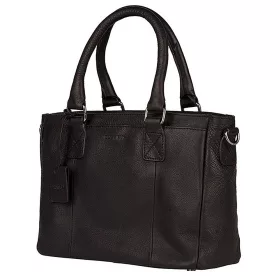    Burkely Antique Avery čierna dámska kožená taška cez rameno, kabelka