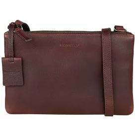    Burkely Antique Avery hnedá kožená dámska taška cez rameno, bočná taška