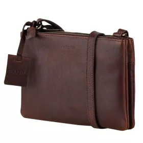    Burkely Antique Avery hnedá kožená dámska taška cez rameno, bočná taška