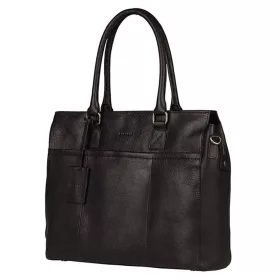    Burkely Antique Avery čierna dámska kožená taška cez rameno, kabelka