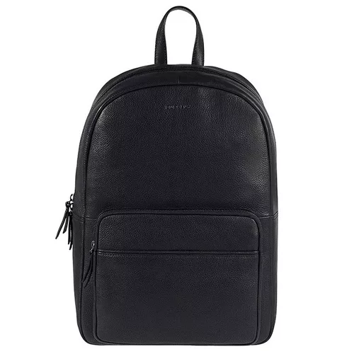  Starožitný kožený batoh Burkely Avery Black s držiakom na notebook 14"