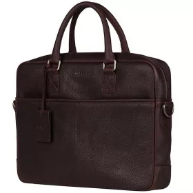    Burkely Starožitná Avery tmavohnedá kožená taška na notebook 15,6"