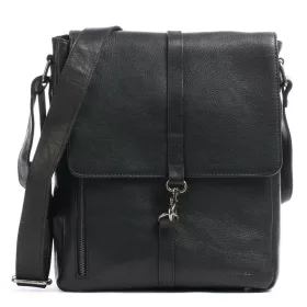    Čierna kožená bočná kabelka Burkely Antik Avery, crossbody
