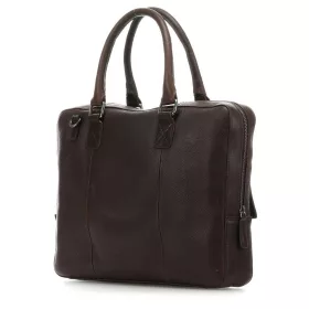    Burkely Antique Avery tmavohnedá kožená taška na notebook bočná taška 13"