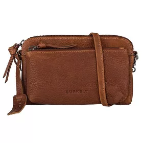    Burkely Antique Avery, dámska kožená taška cez rameno koňakovej farby, crossover