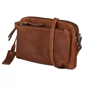    Burkely Antique Avery, dámska kožená taška cez rameno koňakovej farby, crossover