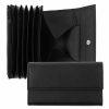  Unisex čierna kožená aktovka, peňaženka 18 × 10,5 cm