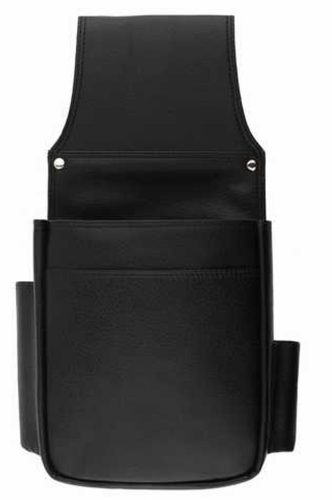  Unisex čierna kožená čašnícka peňaženka, držiak na aktovku 17 × 29 cm