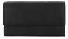  Unisex čierna kožená aktovka, peňaženka 18 × 10,5 cm