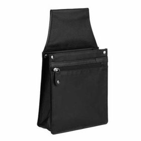    Čierna kožená čašnícka peňaženka na výber, držiak na aktovku 14,5 × 24,5 cm