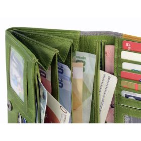    Dámska kožená peňaženka Greenburry Feng Shui harmony, zelená