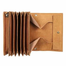    Dámska svetlohnedá kožená aktovka so vzorom pantera Giorgio Carelli, peňaženka