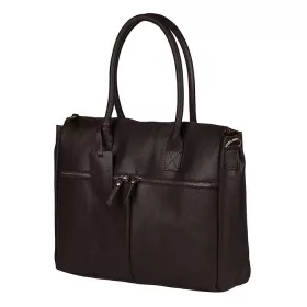    Burkely Vintage Valerie čierna kožená taška na notebook 15"