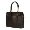  Burkely Vintage Doris tmavohnedá kožená taška na notebook, bočná taška 15,6''