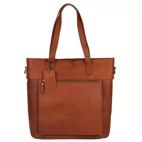    Burkely Vintage Jade čierna dámska kožená taška cez rameno, shopper, taška na notebook 14"