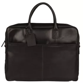    Burkely Vintage Max tmavohnedá kožená taška na notebook bočná taška 17,3"