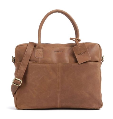  Burkely Vintage Jack tmavohnedá kožená taška na notebook bočná taška 13,3"