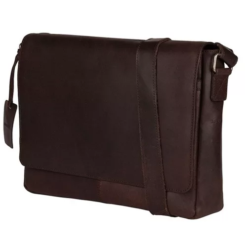  Kožená bočná taška Burkely Vintage Juul Dark Brown