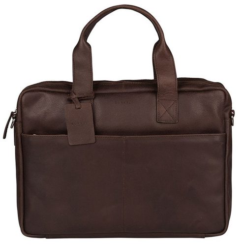  Burkely Vintage Jesse Worker Cognac Kožená taška na notebook Bočná taška 14"