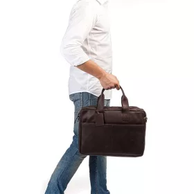    Burkely Vintage Jesse Worker Cognac Kožená taška na notebook Bočná taška 14"