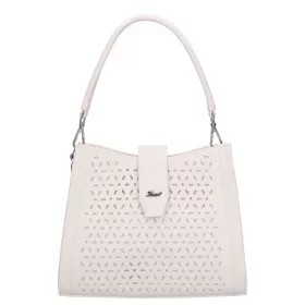    Karen Oliwia čierno-grafitová dámska vláknitá kožená kabelka, taška cez rameno