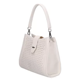    Karen Oliwia čierno-grafitová dámska vláknitá kožená kabelka, taška cez rameno