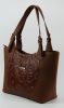  Exkluzívna dámska kožená taška cez rameno Ága Hengl Korall 39 x 25 cm.