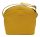 Ága Hengl Katica slnečno žltá dámska kožená kabelka cez rameno 18 x 19 x 7 cm.