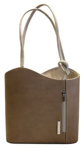  Ága Hengl Bamboo tabby-hnedá dámska kožená taška cez rameno, ruksak 27 x 28 cm