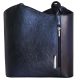  Ága Hengl Bambusová modrá lesklá dámska kožená taška cez rameno, ruksak 27 x 28 cm