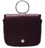 Ága Hengl Borcsi fialová dámska kožená taška cez rameno 23 x 21 cm