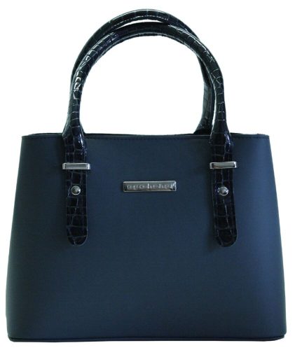  Ága Hengl Hajnalka dámska modrá kožená taška cez rameno 28 x 20 cm.