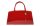  Ága Hengl London dámska červená lakovaná kabelka, taška cez rameno 35 x 18 x 10 cm.