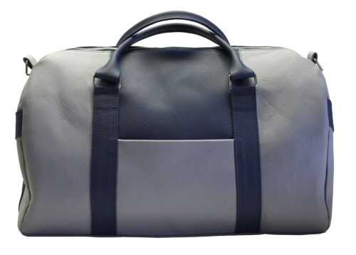  Ága Hengl sivá kožená cestovná taška 52 x 32 cm.
