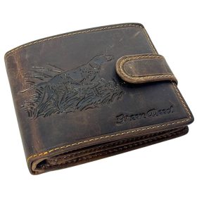    Komplexná kožená peňaženka na remienok GreenDeed so vzorom poľovného psa