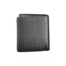   Pánska kožená peňaženka Tommy Hilfiger čierna 10 x 9 x 2 cm