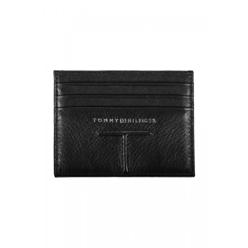  Pánska kožená peňaženka Tommy Hilfiger čierna, puzdro na karty 11 x 8 x 1 cm