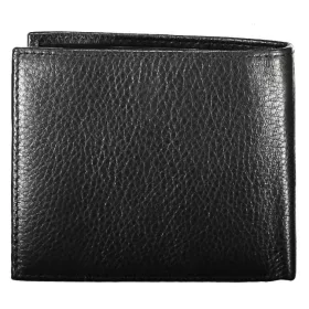    Tommy Hilfiger TH centrálna kožená peňaženka čiernej farby 11 x 10 cm